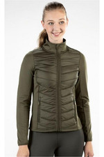 2022 HKM Womens Prag Style Jersey / Nylon Riding Jacket 11315 - Olive Green